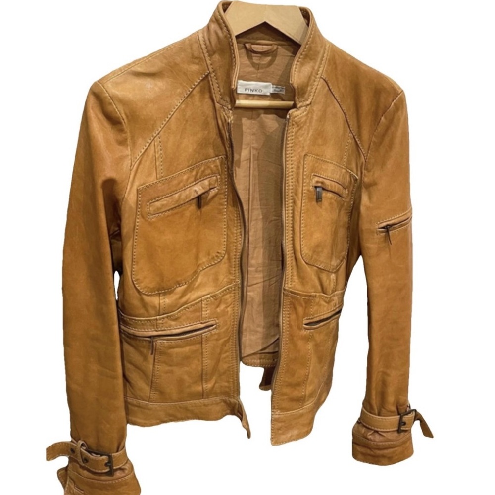 Pinko Leather Biker Jacket - 44 IT / 8 US (runs small)